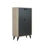 Grey and Oak Large Sideboard with 3 Doors