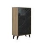 Oak and Marble Effect Large Sideboard with Storage