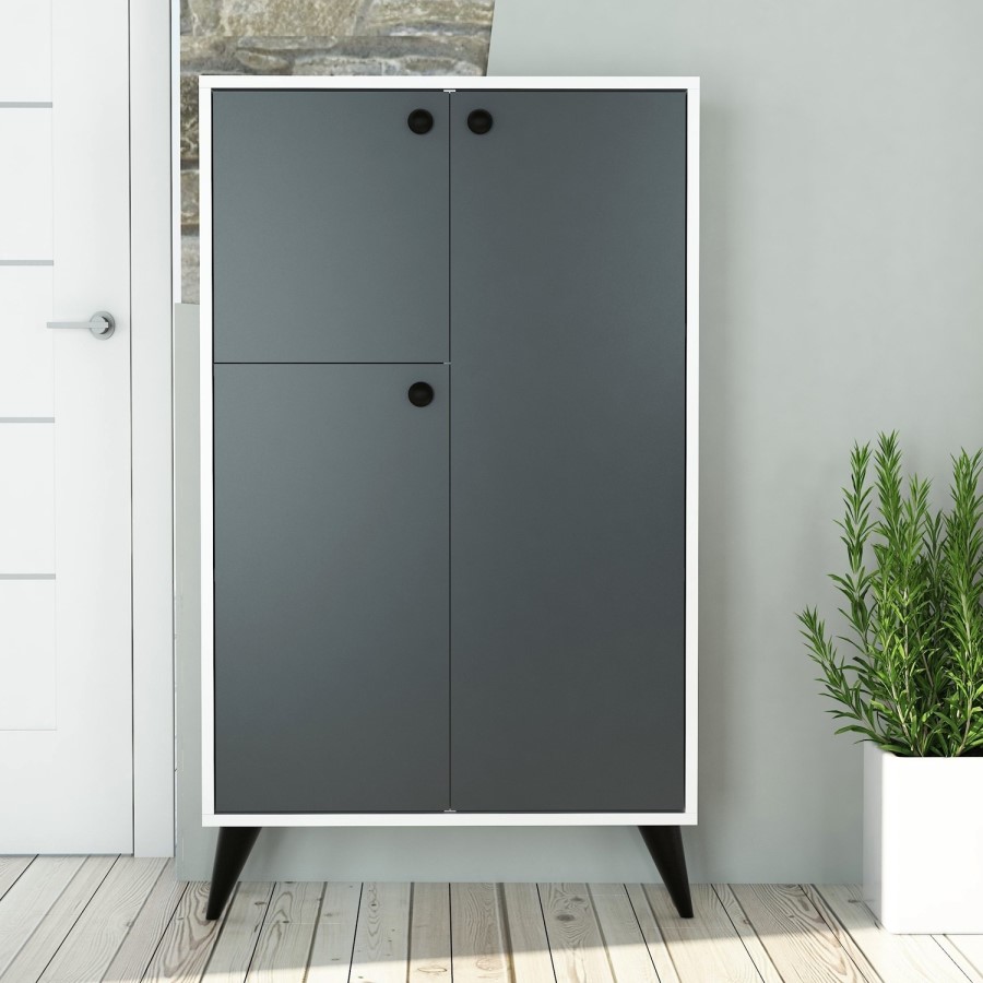 Grey and White Sideboard with Storage