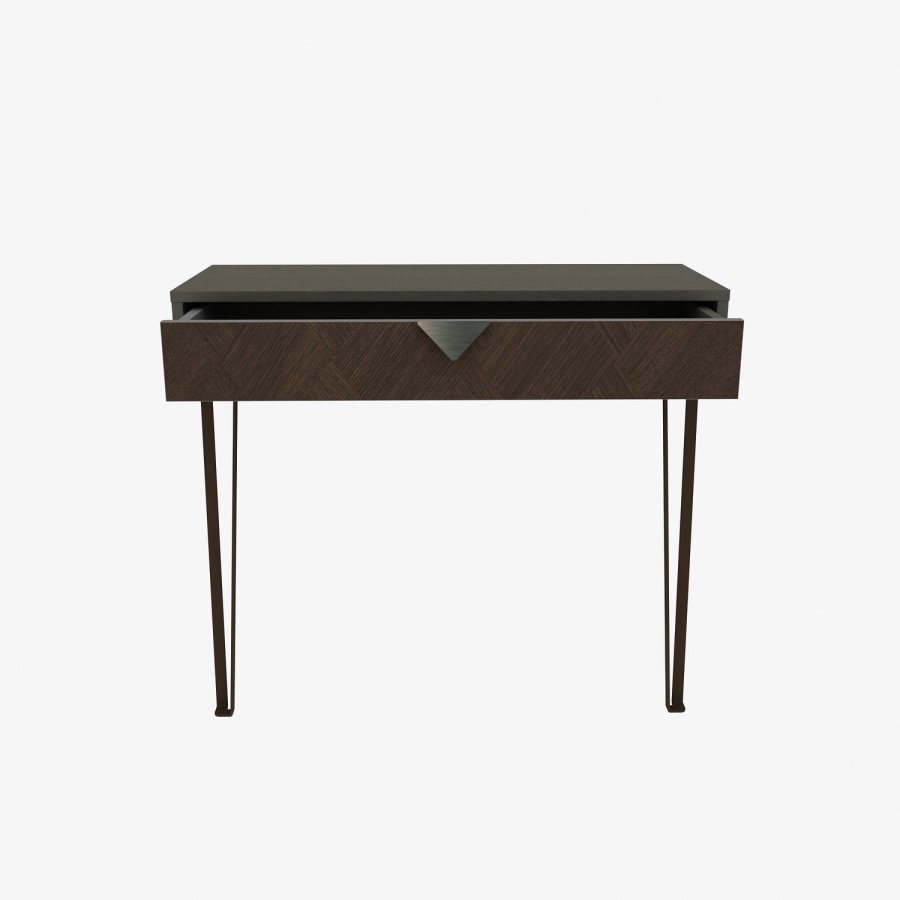 GRADE A2 - Grey and Brown Console Table with Hairpin Legs