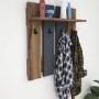 Wall Hanging Hallway Unit with Coat Hooks and Shelf