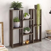 Multi-Level Indoor Plant Stand in Walnut