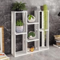 Multi-Level Indoor Plant Stand in White