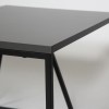 Antracite Grey Coffee Table Set with 2 Tables and Black Metal Frame