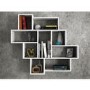 Geometric Style Wall Hanging Shelf in White
