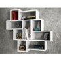 Geometric Style Wall Hanging Shelf in White