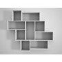 Geometric Style Wall Hanging Shelf in White