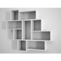 Geometric Style Wall Hanging Shelf in White