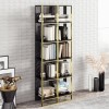 Bookshelf in Black Marble Effect with Gold Details
