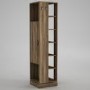 Walnut Tall Hallway Unit with Coat Hooks & Storage