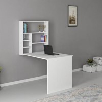 GRADE A1 - White Foldaway Wall Hung Study Desk
