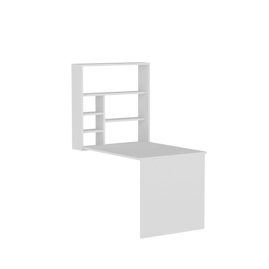 GRADE A1 - White Foldaway Wall Hung Study Desk