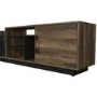 Walnut and Black Marble Effect TV Unit - TV's up to - 77"