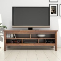 Walnut TV Unit with 5 Open Shelves Walnut TV Unit with 5 Open Shelves