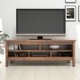 Walnut TV Unit with 5 Open Shelves