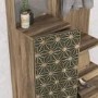 Wooden Tall Hallway Unit with Coat Hooks and Mirror