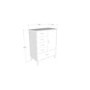 Large White Hall Cupboard with Drawers and Coat Rail