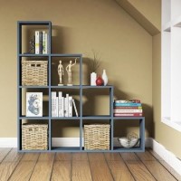 Dark Blue Open Bookshelf - Exton