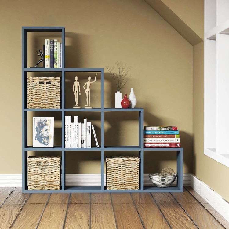 Dark Blue Open Bookshelf - Exton