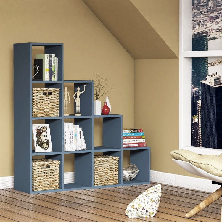 Dark Blue Open Bookshelf - Exton