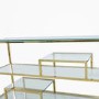 Gold Metal and Glass Console Table- Aurora Boutique Amelia