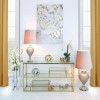 Gold Metal and Glass Console Table- Aurora Boutique Amelia