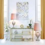 Gold Metal and Glass Console Table- Aurora Boutique Amelia