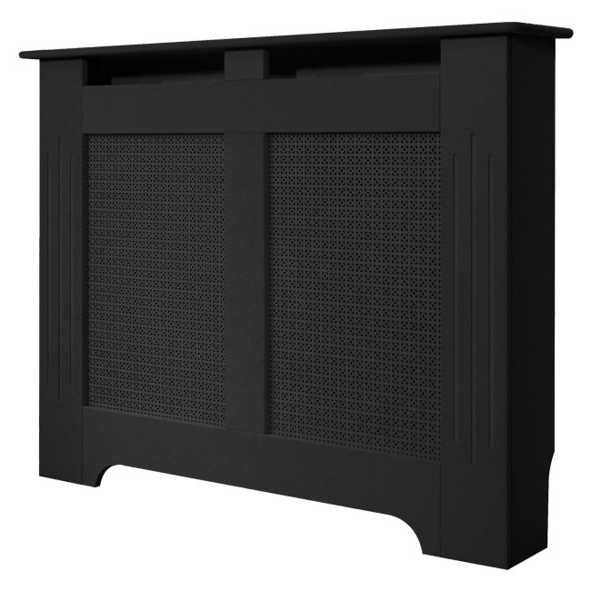 120cm Radiator 120cm Black Radiator Cover - Burford - Furniture123