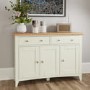 Bourton 3 Door Sideboard in Cream and Light Oak