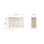 Bourton 3 Door Sideboard in Cream and Light Oak