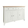 Bourton 3 Door Sideboard in Cream and Light Oak