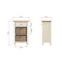 Bourton 1 Drawer 2 Basket Storage Unit in Cream and Light Oak