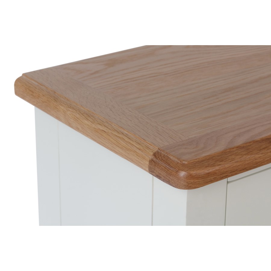 Bourton 1 Drawer 2 Basket Storage Unit in Cream and Light Oak