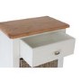 Bourton 1 Drawer 3 Basket Storage Unit in White and Light Oak