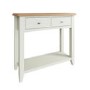 Bourton 2 Drawer Console Table in White and Light Oak