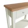 Bourton 2 Drawer Console Table in White and Light Oak