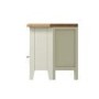 Bourton 2 Drawer Corner TV Unit in White and Light Oak
