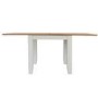 Bourton Flip Top Dining Table in White and Light Oak