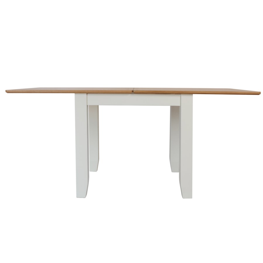 Bourton Flip Top Dining Table in White and Light Oak