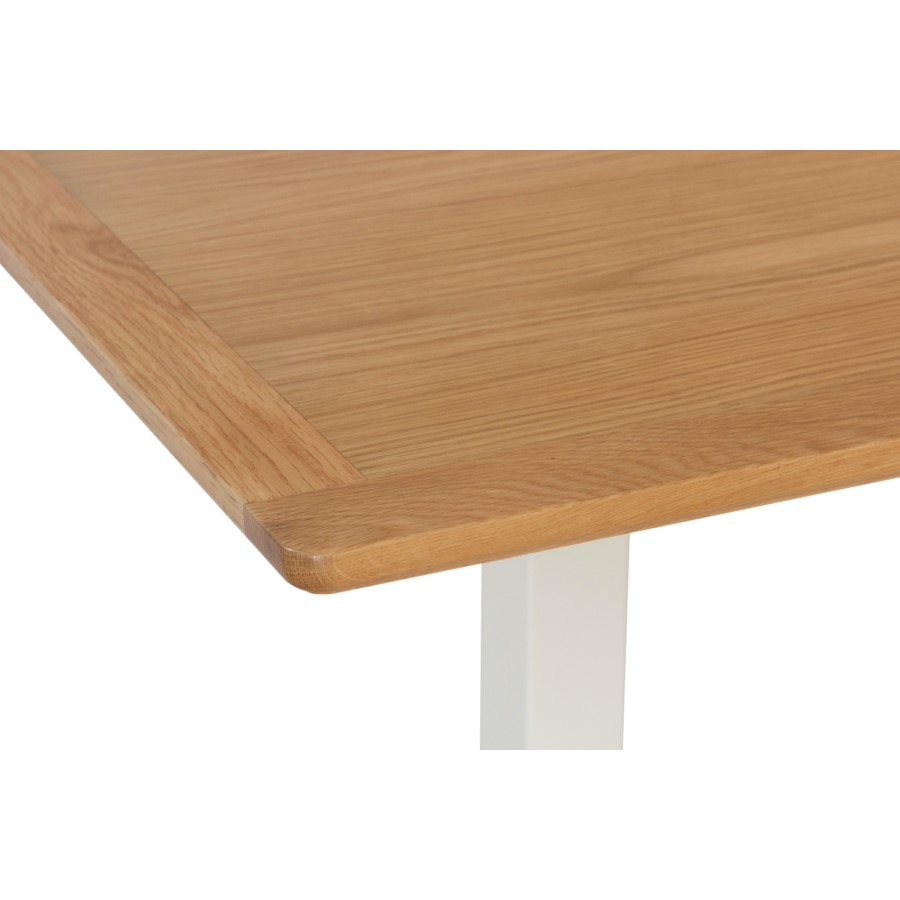 Bourton Flip Top Dining Table in White and Light Oak