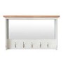 Bourton Hall Wall Mounted Coat Rack in Cream and Light Oak