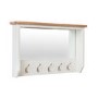 Bourton Hall Wall Mounted Coat Rack in Cream and Light Oak
