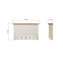Bourton Hall Wall Mounted Coat Rack in Cream and Light Oak