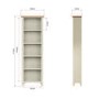 Bourton Large Bookcase in Cream and Light Oak