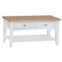 Small Bourton Large Coffee Table in Cream and Light Oak