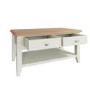 Small Bourton Large Coffee Table in Cream and Light Oak