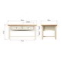 Small Bourton Large Coffee Table in Cream and Light Oak