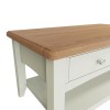 Small Bourton Large Coffee Table in Cream and Light Oak