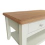 Small Bourton Large Coffee Table in Cream and Light Oak