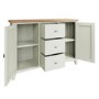 Bourton 3 Drawer Sideboard in White and Light Oak